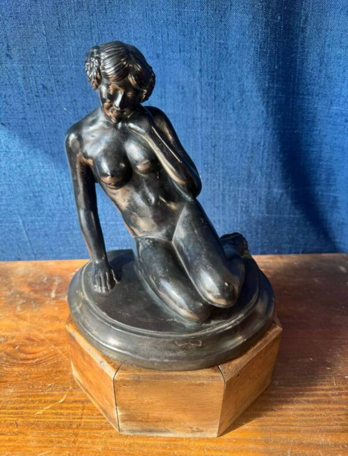 Sculpture en terre cuite, art déco, Vénus 1930