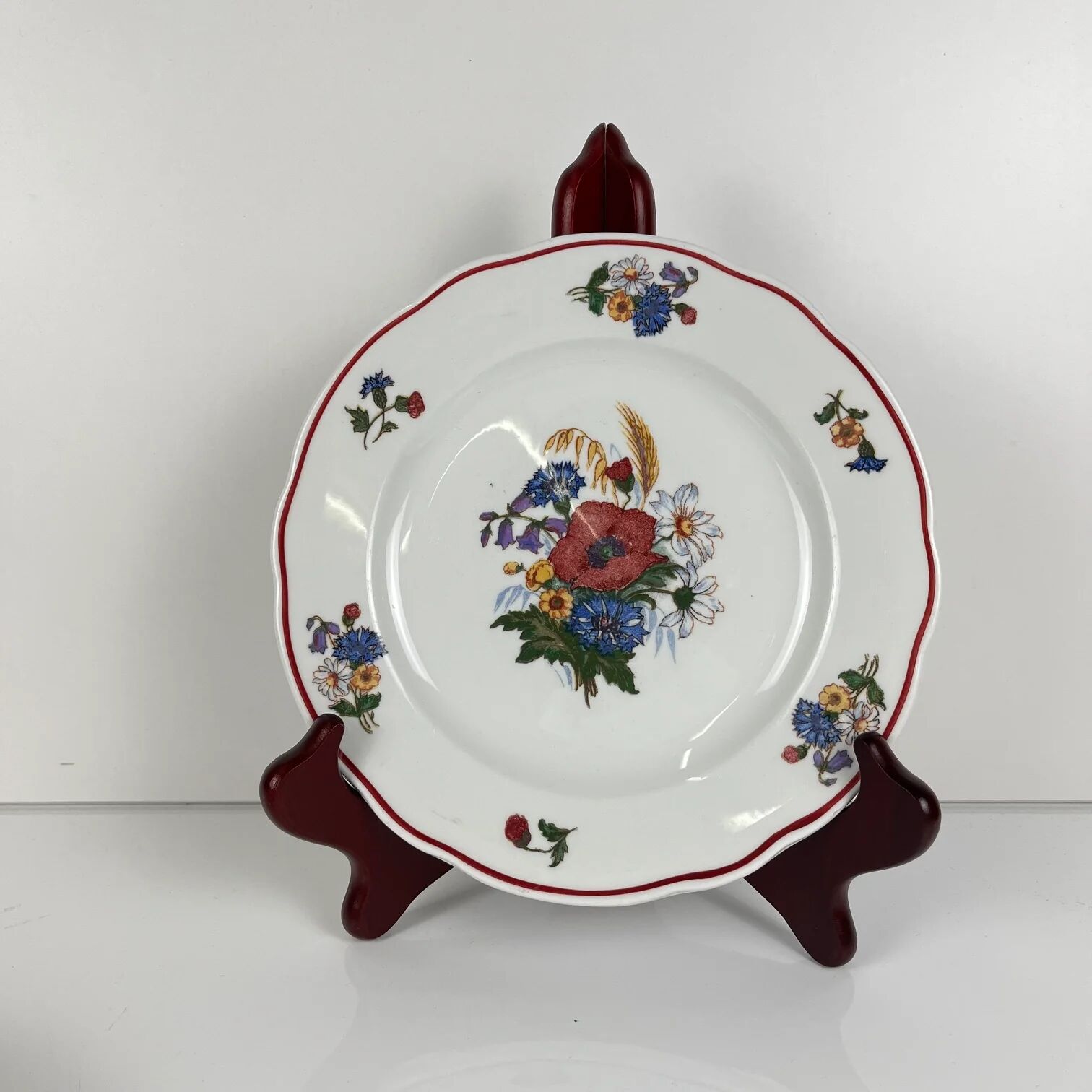 Set de 4 assiettes à dessert "Agreste", Sarreguemines, fin XXe, Pyroblan