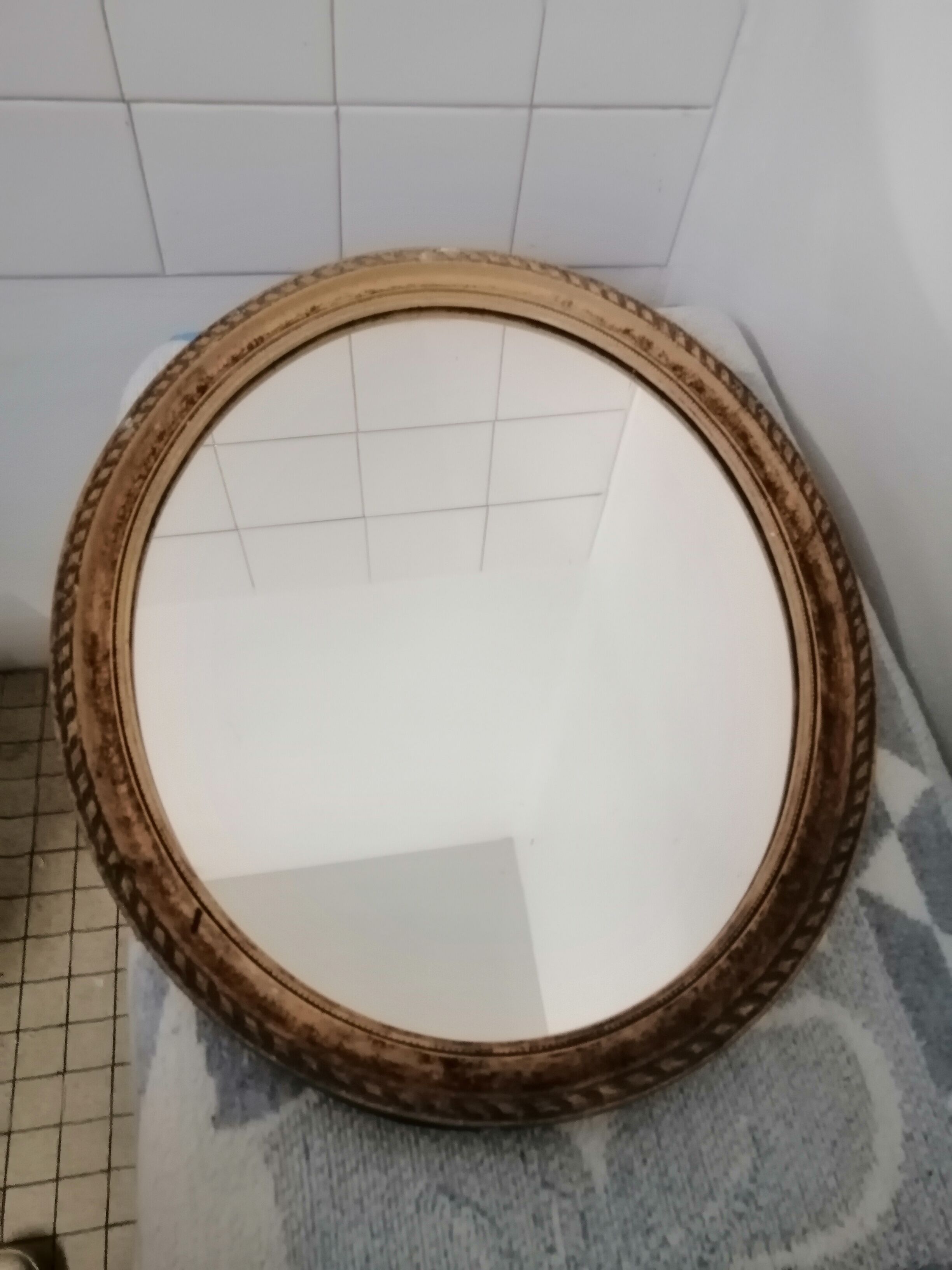 Old oval mirror