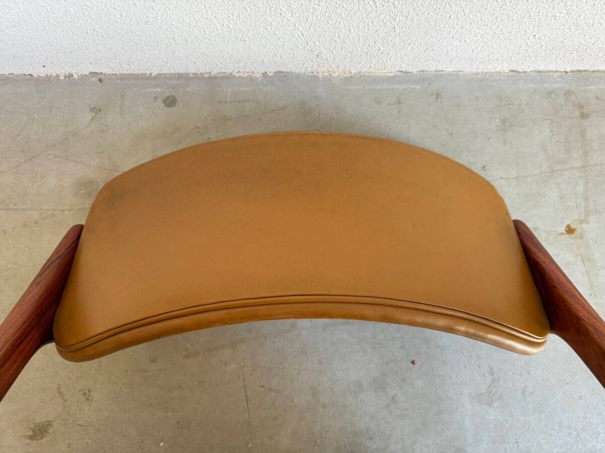 Ensemble de chaises vintage en skaï et palissandre