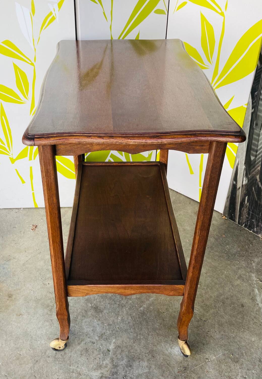 Serving trolley or mobile oak maid, mid-20th century