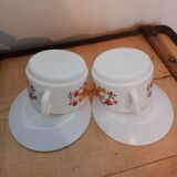 Pair of 2 vintage cups with saucers