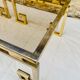 Paire de tables d’appoint laiton et verre circa 1970/80