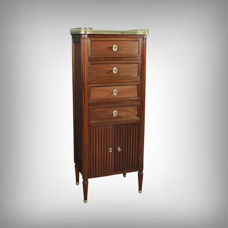 Small mahogany chest of drawers, Louis XVI style – late 19th century