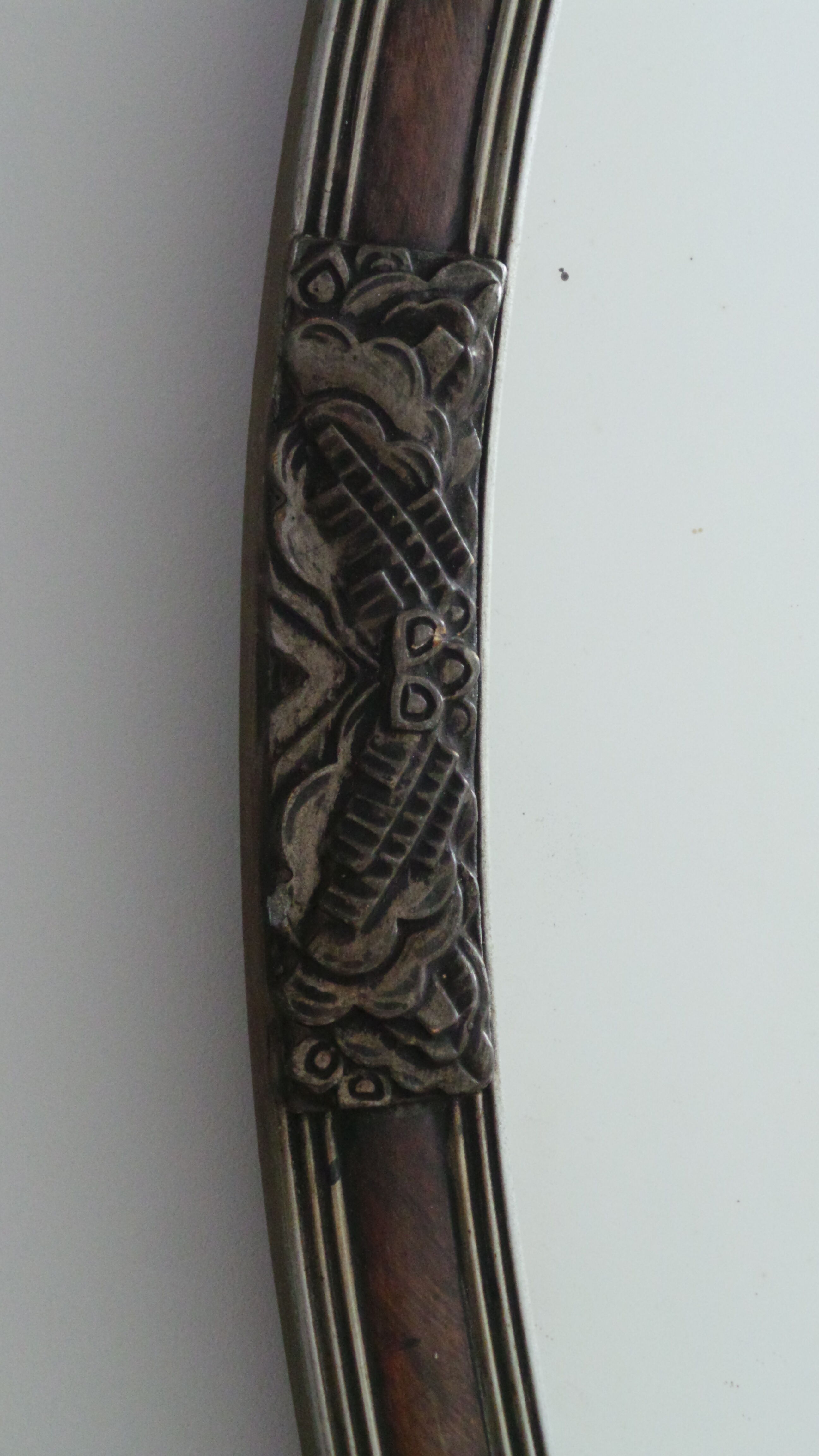 Mirror oval art deco 36x66cm