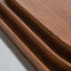 Trio of oval teak trays or cups