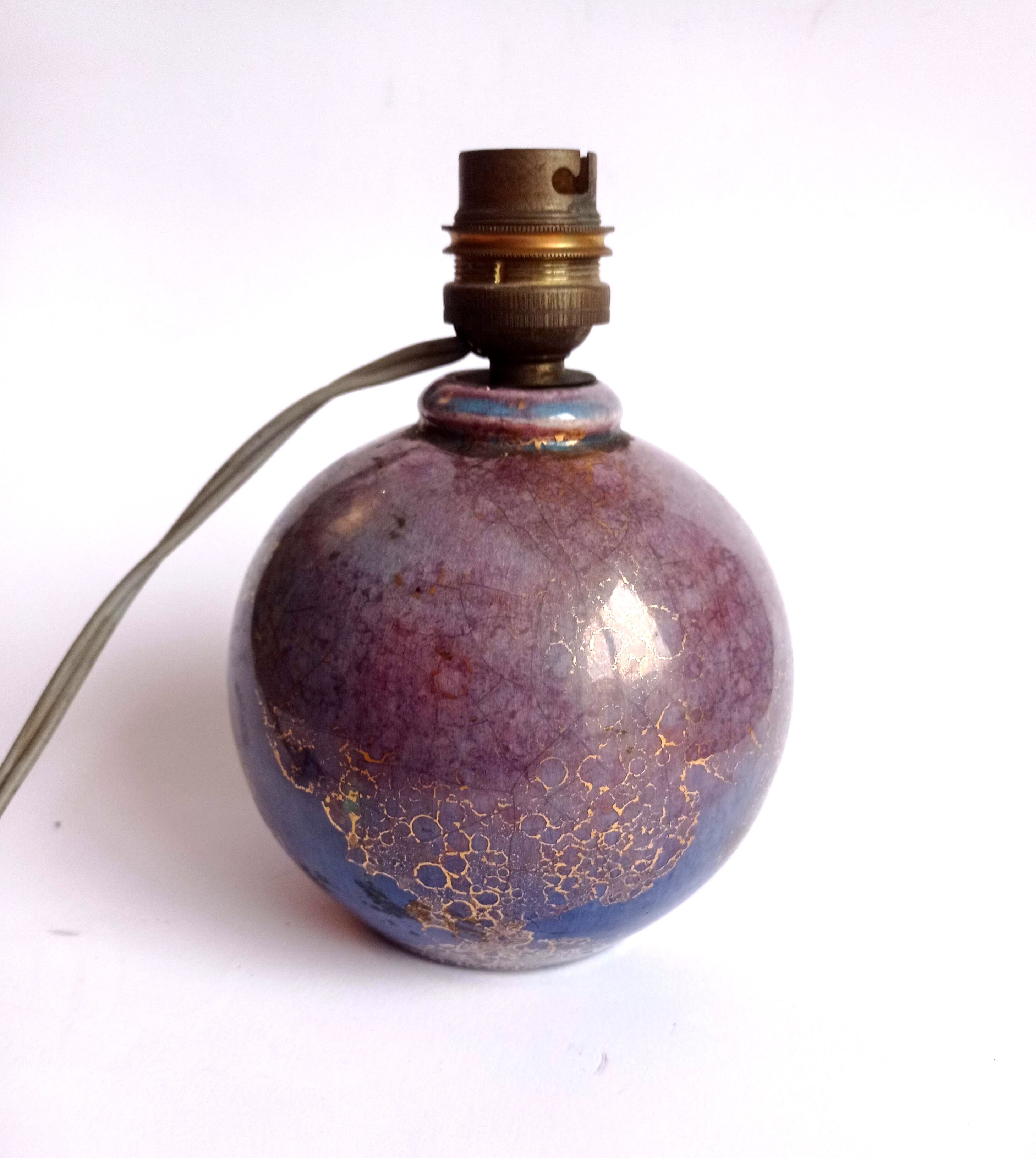 Pied de lampe céramique décor à l'or