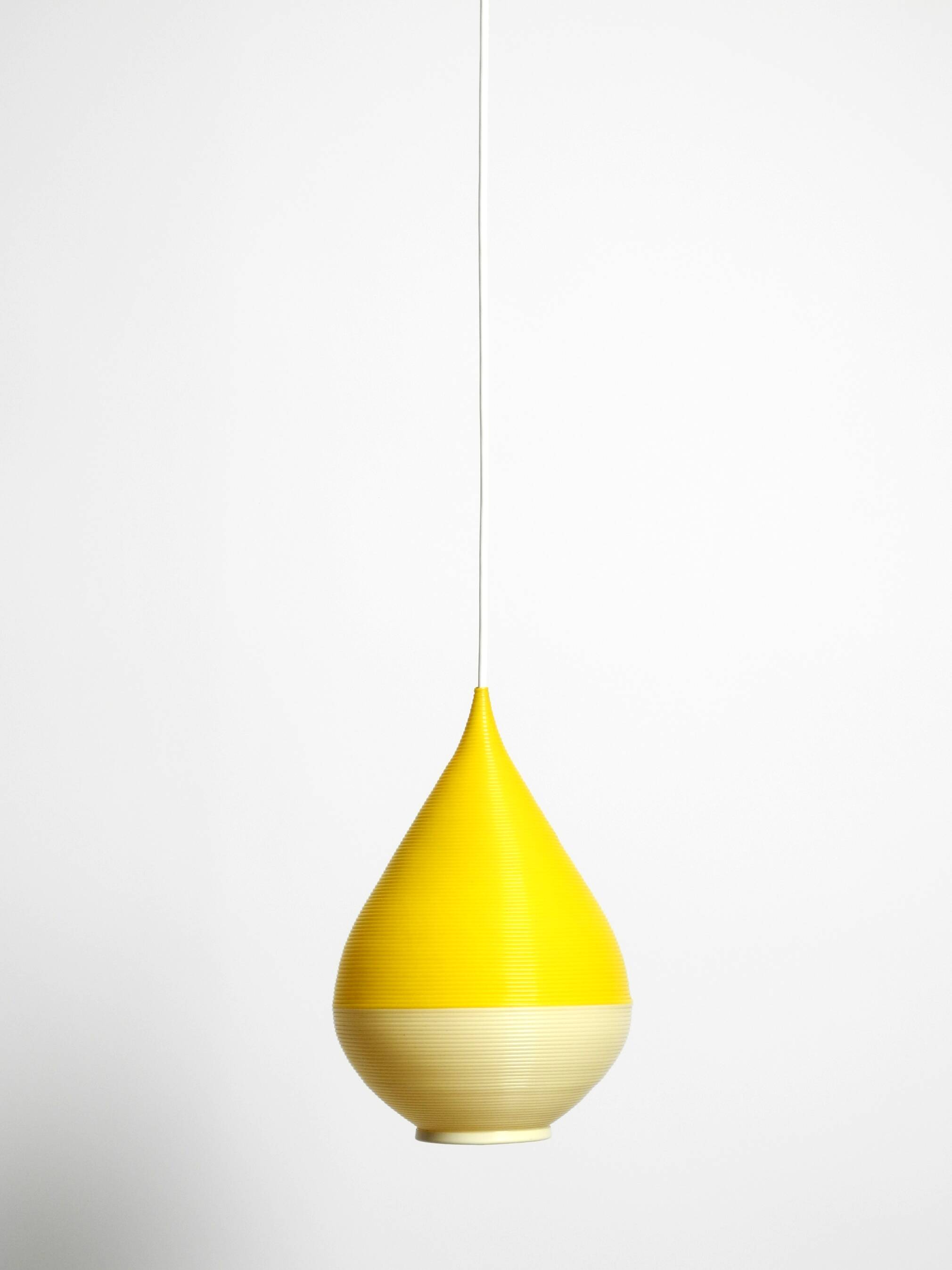 Beautiful original large 1960s Heifetz Rotaflex pendant lamp in drop shape