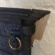 1920s mirror in dark grey painted oak