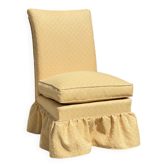 Crapaud armchair vintage upholstered fabric