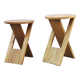 Pair of Suzy folding stools by Adrian Reed for Prince Design Works 1980