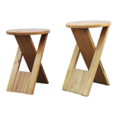 Pair of Suzy folding stools by Adrian Reed for Prince Design Works 1980