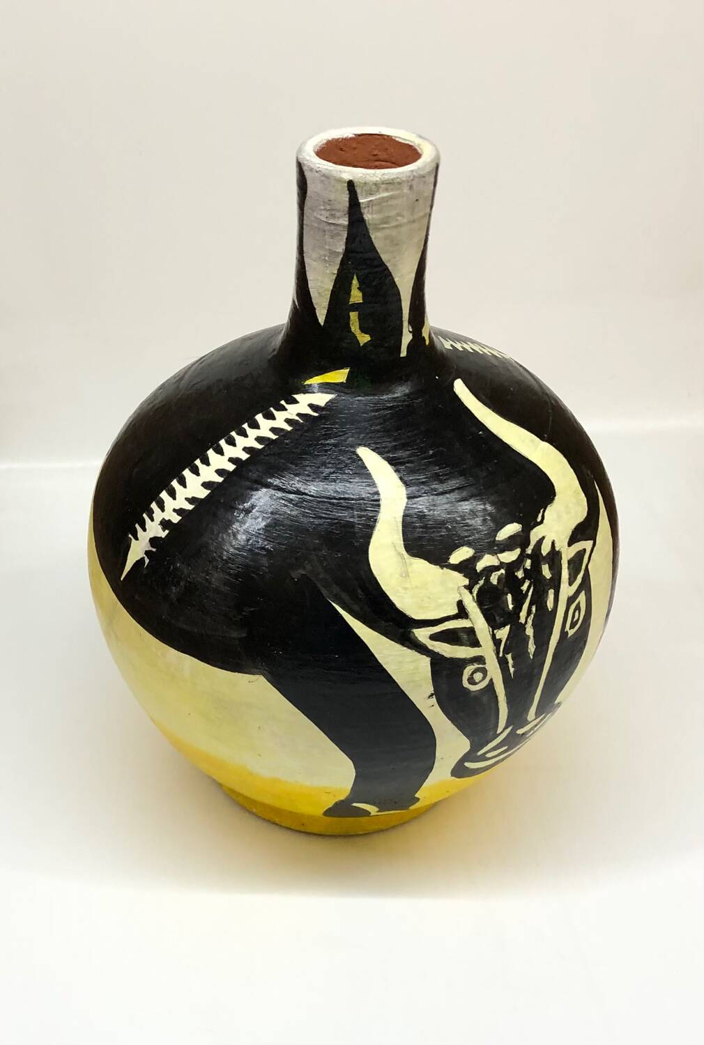 Picasso-inspired bull vase