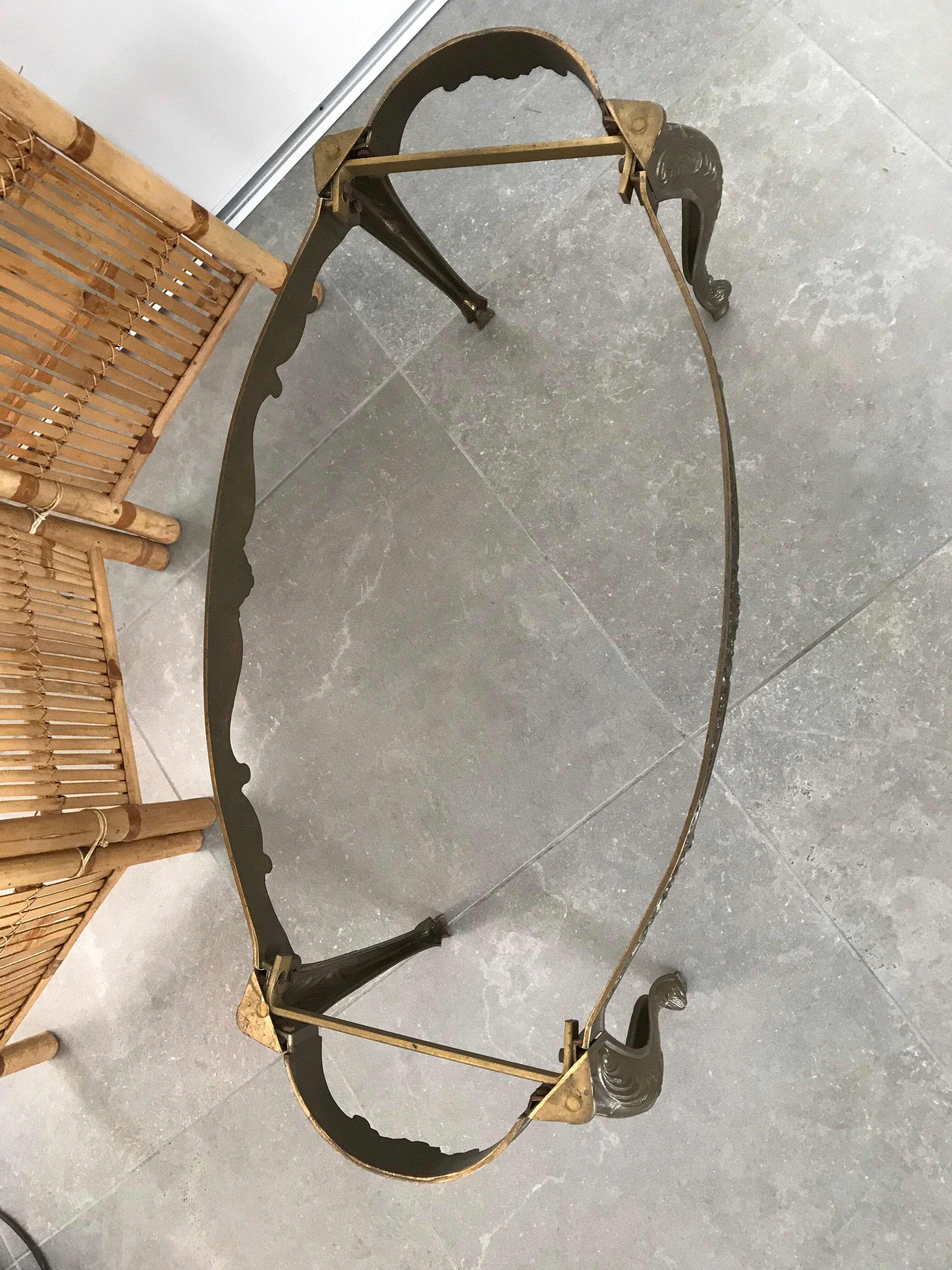 Bronze and onyx coffee table