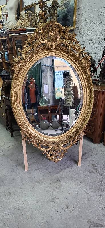 19th century gilt medallion mirror