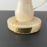 Pair of vintage albatre lamps