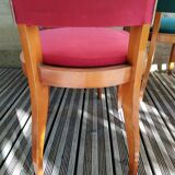 Lot of 6 wooden and fabrics chairs