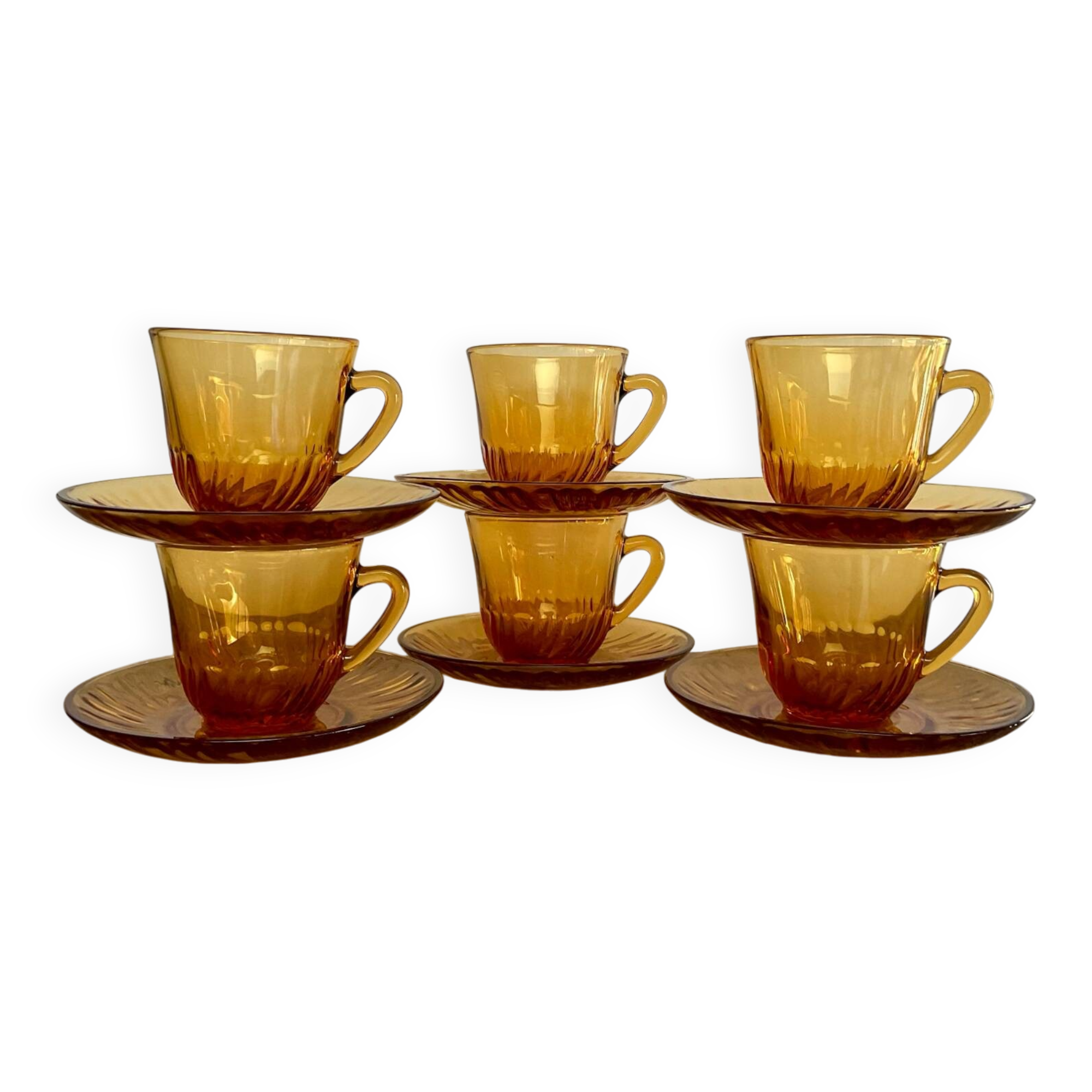 6 espresso cups vereco france