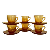6 espresso cups vereco france