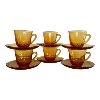 6 espresso cups vereco france