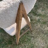 Set of 4 minimalist oak chairs from the 50s