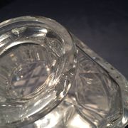 Whiskey carafe in bohemian crystal table art at the time of the digestive
