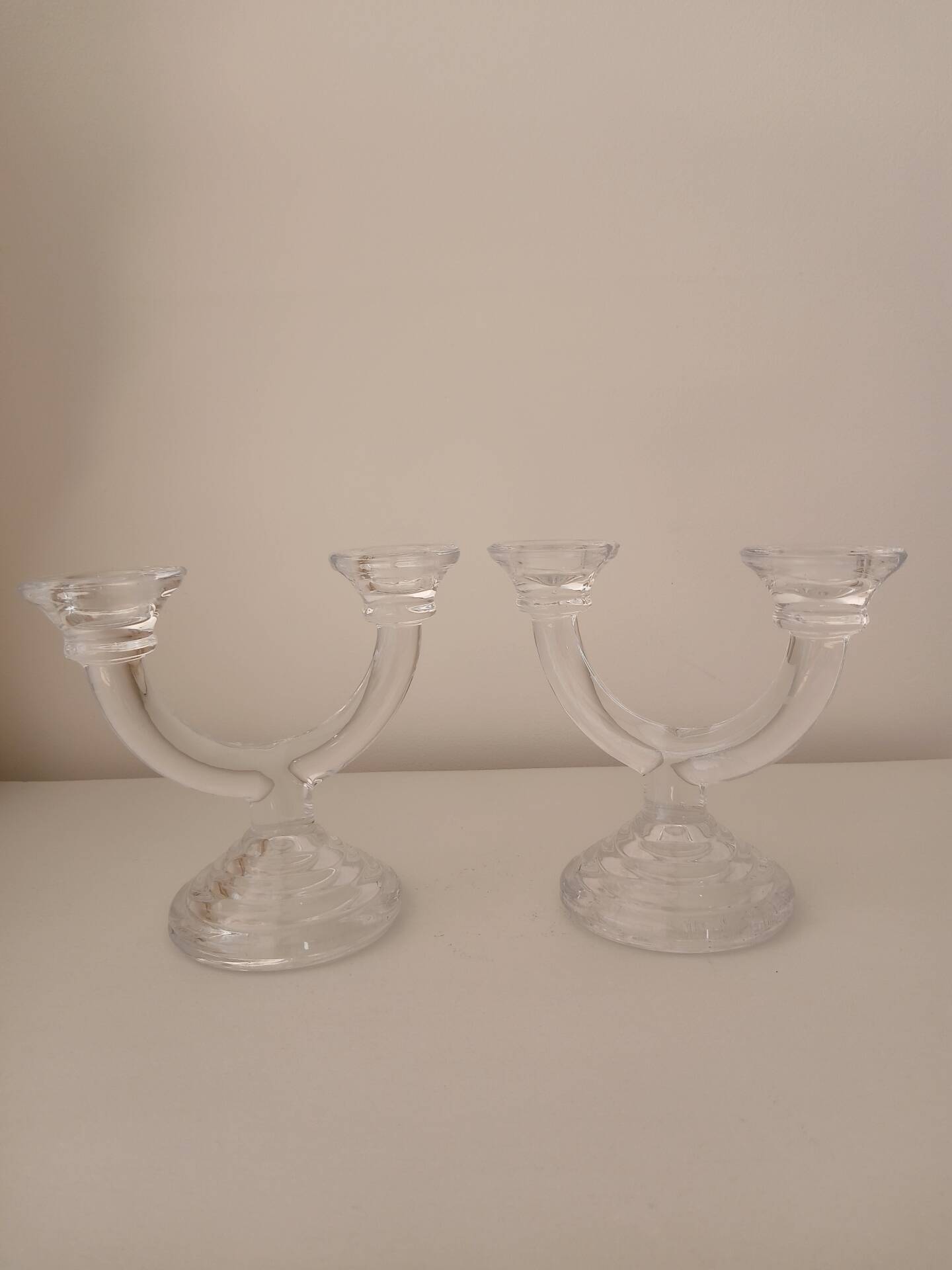 Set of 2 double candle holders