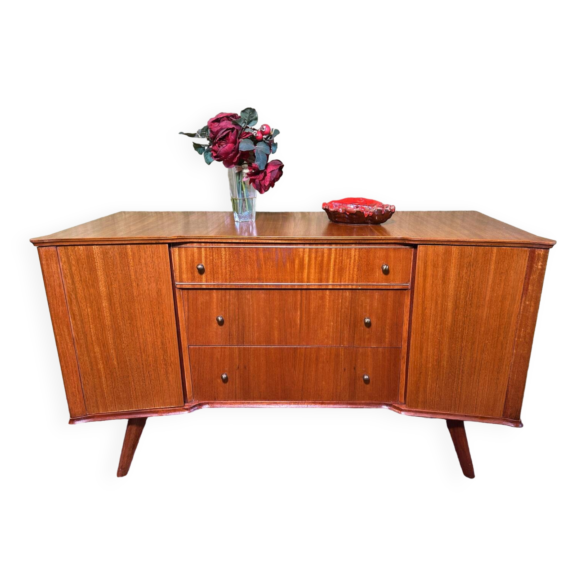 Mid century retro vintage teak small sideboard by William Lawrence 1960