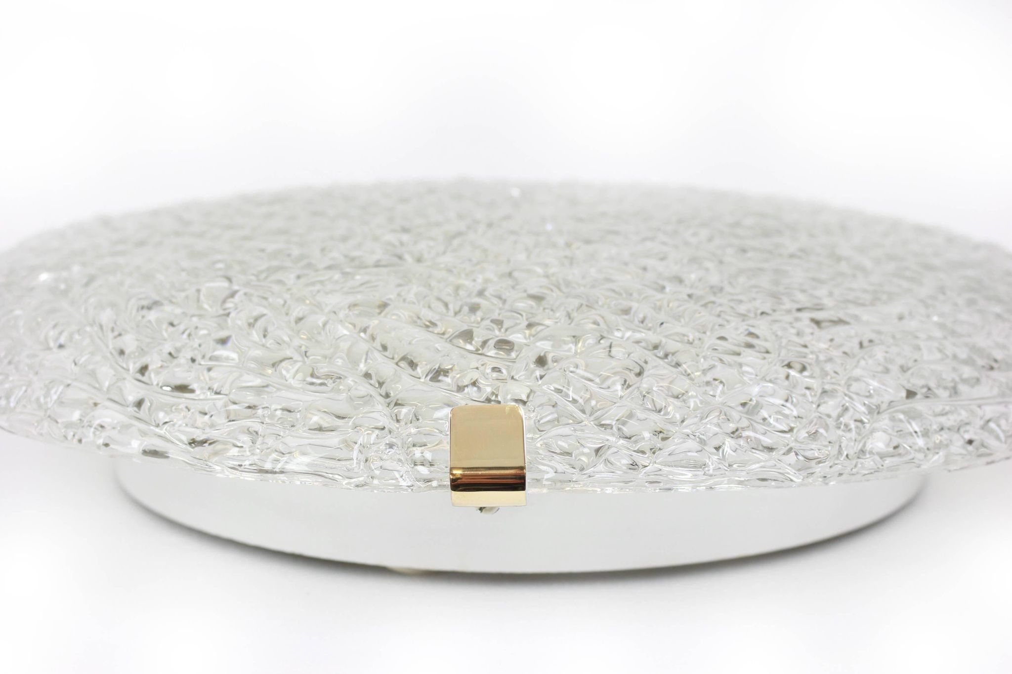 Large ice glass ceiling light by Kalmar, Austria, 1960s.