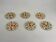 Set of 6 vintage screen-printed glass coasters