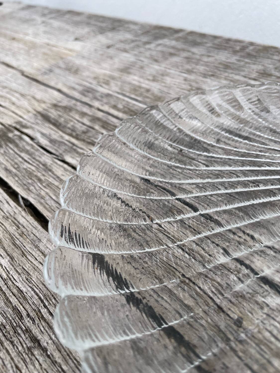 Vintage glass shell bowl
