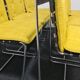 Un ensemble de 6 chaises à manger vintage à cadre métallique