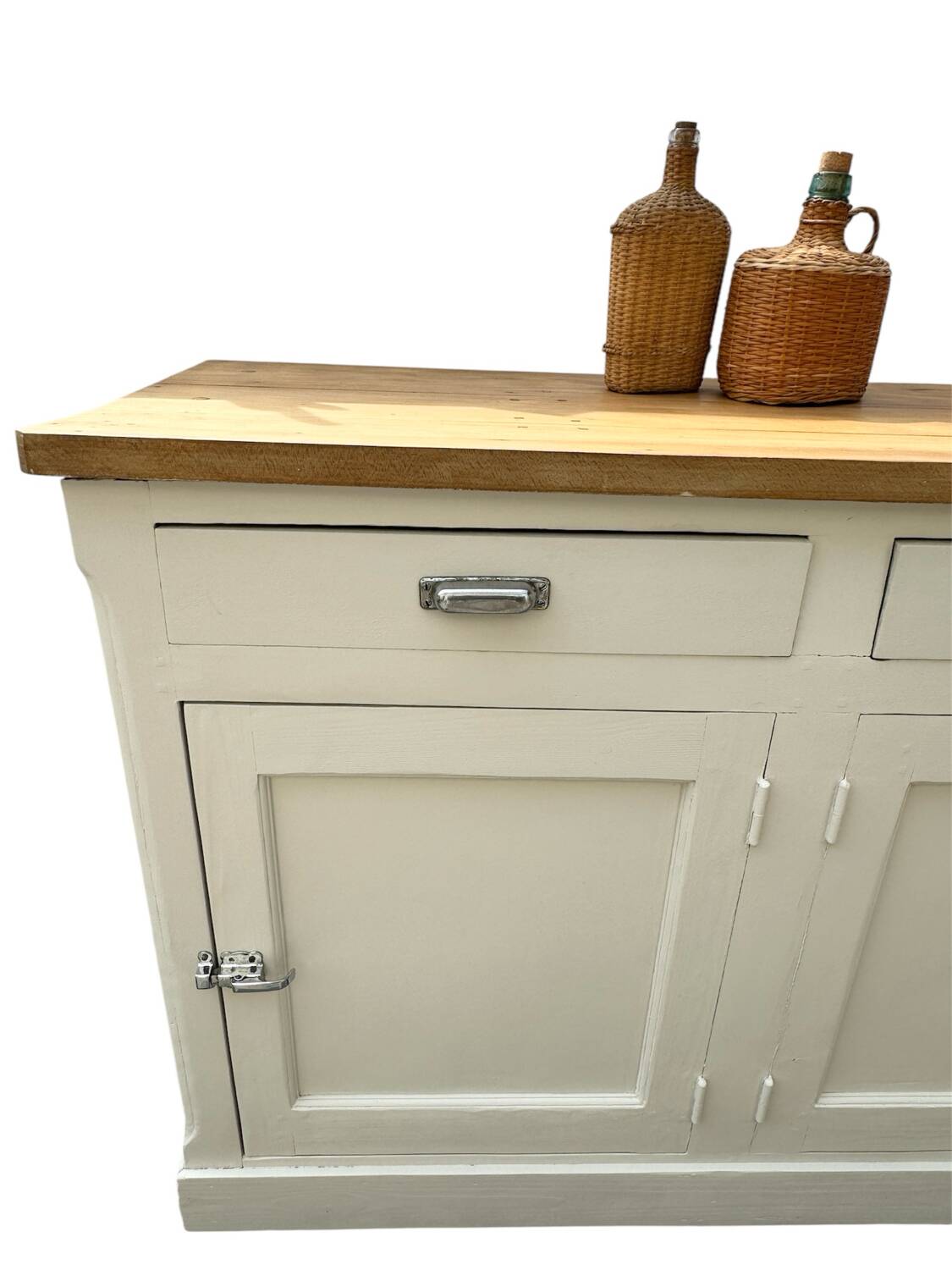 Vintage 3-door wooden sideboard