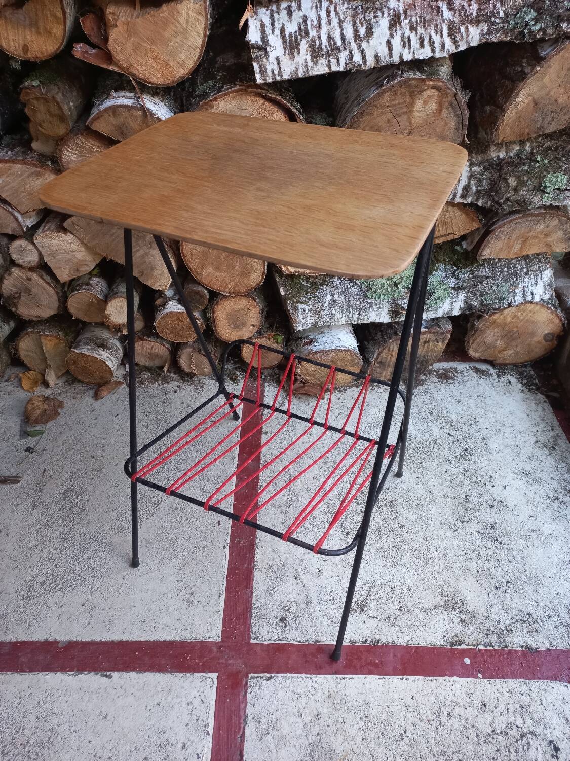 Magazine holder end table 1960