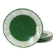 Large plate - palm border green