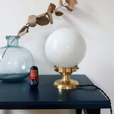 Lampe globe opaline