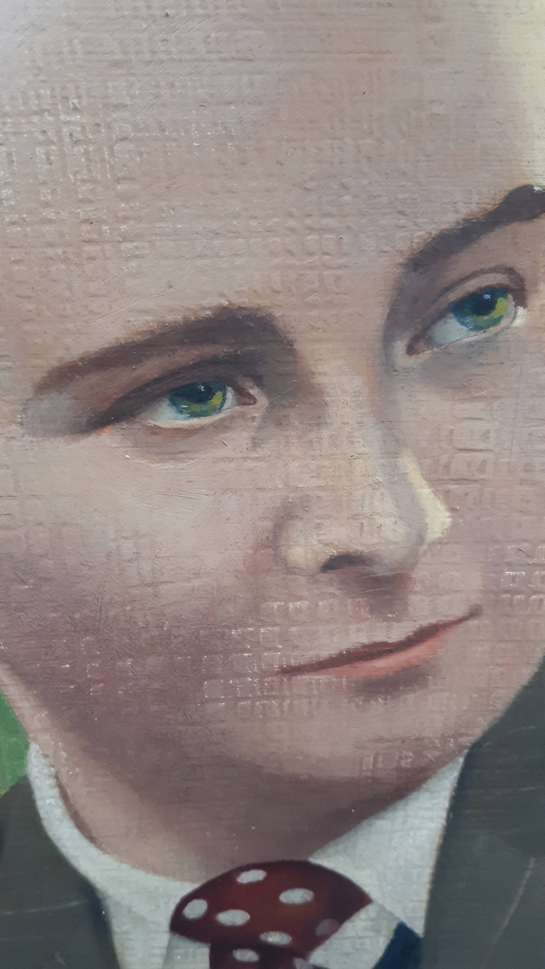 Old portrait oil on panel