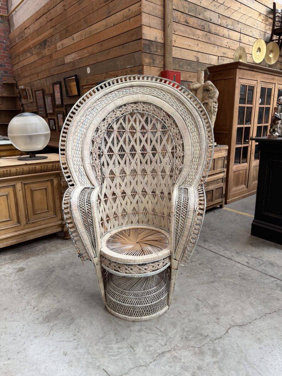 Emmanuelle armchair in wicker and rattan