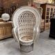 Emmanuelle armchair in wicker and rattan