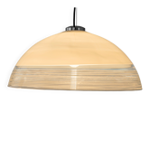 Magnificent suspended light fixture in white glass, Murano glass, Italy, 1970s.