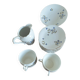 Antique tea service pieces in Limoges porcelain with cornflower pattern (for sale)