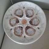 6 plates of oysters faience of Saint Amand