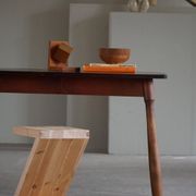 Modern Scandinavian, beech table with club-shaped legs, Arnold Madsen, made in the 1940s.