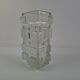 1969 Brickwork Pressed Glass Vase by Jiří Zejmon for Rudolfova Huť, Czechos