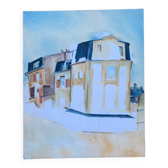 Painting view of buildings
