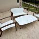 Salon de jardin Royal Botania – teck & métal blanc