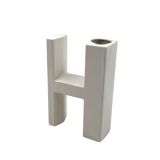 Space age H letter ceramic solifleur vase, Marcel Radureau ca. France 1970