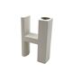 Space age H letter ceramic solifleur vase, Marcel Radureau ca. France 1970