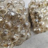 Pair of vintage bubble glass wall ceiling scones Helena Tynell