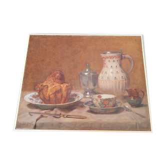 E. le gry 19th century oil painting "still life" n°2 51x41 cm